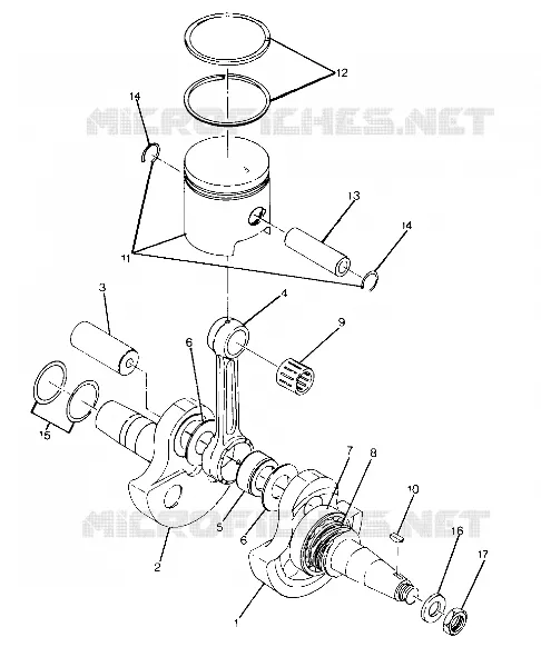 VILEBREQUIN AND PISTON ASSEMBLY (4916341634033A)