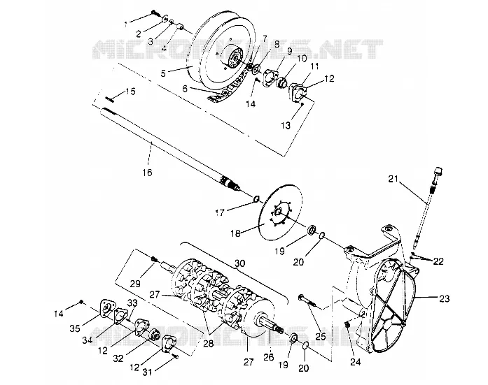 SYSTÈME DE TRANSMISSION ASSEMBLY STORM 0950782, STORM SKS 0950582,  EURO STORM E950782, (4929012901C003)