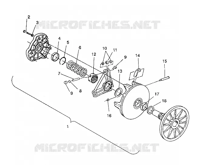 EMBRAYAGE DE TRANSMISSION ASSEMBLY 440 / 0930760 AND 440 SKS / 0930560 (4922932293023A)