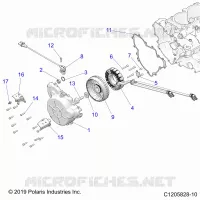 ENGINE, STATOR AND VOLANT MOTEUR