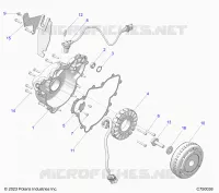 ENGINE, STATOR AND FLYROUE