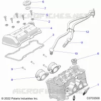 ENGINE, THROTTLE BODY AND COUVERCLE SOUPAPE