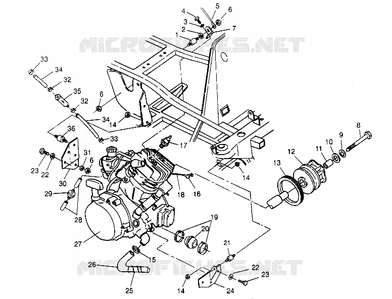 SUPPORT MOTEUR  2x4 400L W957540 (4930093009A009)