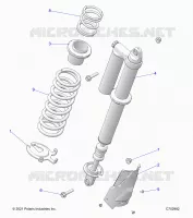 SUSPENSION, REAR SUPPORT AMORTISSEUR 
