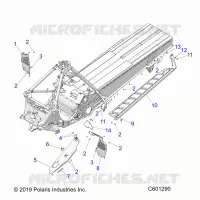 CHASSIS, PROTECTION D'EMBRAYAGE, FOOTRESTS, AND RUNNING BOARDS