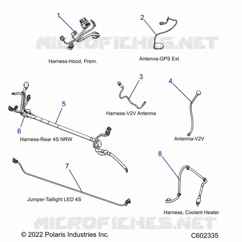ELECTRICITE, WIRE HARNESSES, HOOD/JUMPERS, GPS
