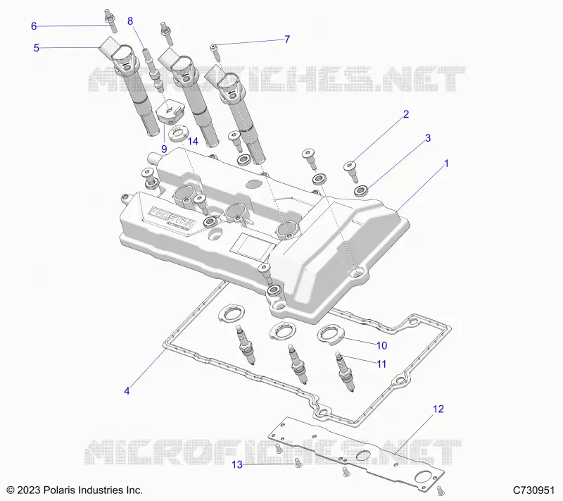 ENGINE, COUVERCLE SOUPAPE & SPARK PLUGS