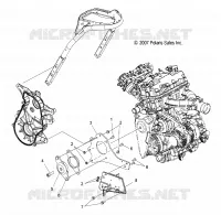MOTEUR, MOUNTING, RH and FRONT