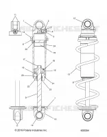 SUSPENSION, AMORTISSEUR AVANT TRACK (BLACK COIL OVER)