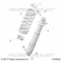 SUSPENSION, REAR SUPPORT AMORTISSEUR 