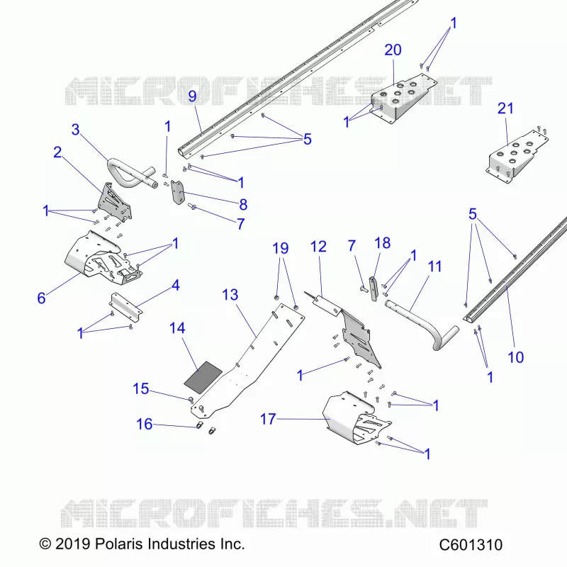 CHASSIS, PROTECTION D'EMBRAYAGE, FOOTRESTS, TUNNEL GRIPS