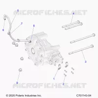 SYSTÃˆME DE TRANSMISSION, GEARCASE, REAR, MOUNTING