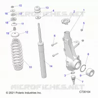 SUSPENSION, JAMBE DE FORCE AVANT