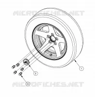 ROUES, OPTIONS, ROUE, 14 INCH POLISHED ALUMINUM 5 BOLT