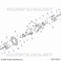 SUSPENSION ARRIERE HUBS, CARRIER AND BRAKE DISC