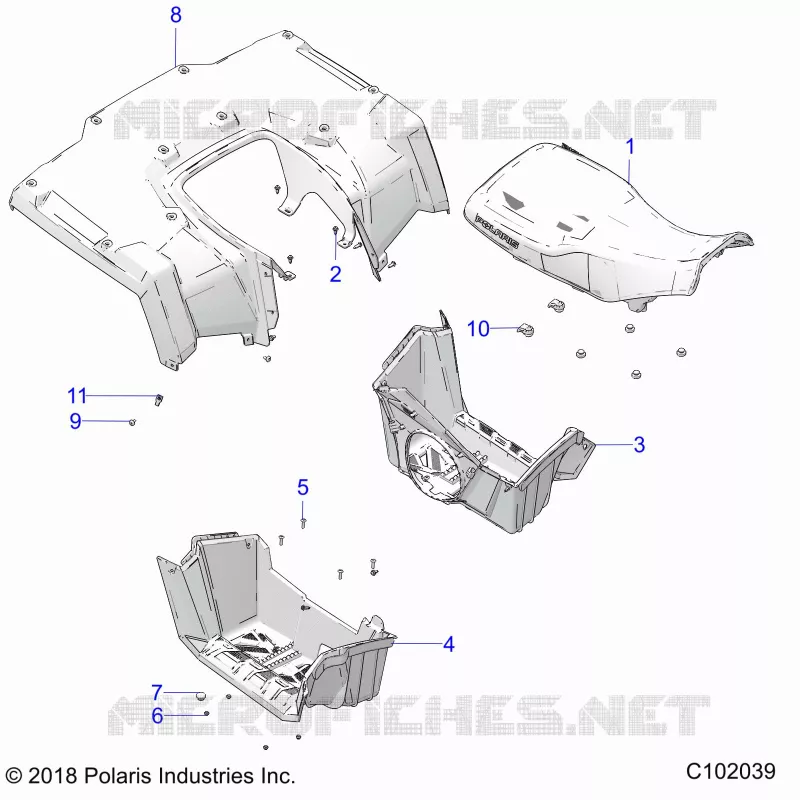 HABITACLE ARRIERE, SEAT AND FOOTWELLS