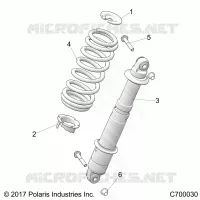 SUSPENSION, REAR SUPPORT AMORTISSEUR 