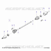 DRIVE TRAIN, ARBRE DE TRANSMISSION, FRONT