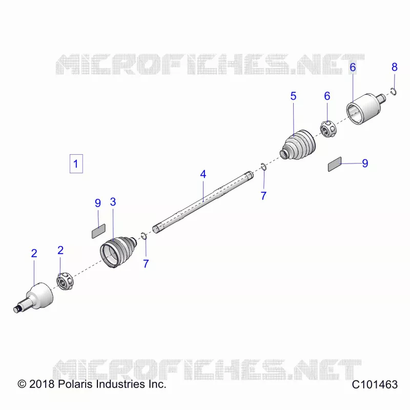 DRIVE TRAIN, ARBRE DE TRANSMISSION, FRONT