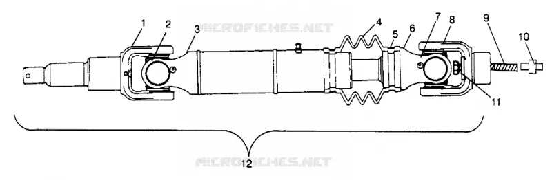 ARBRE DE TRANSMISSION ARRIERE SPORTSMAN 500 W969244 AND SWEDISH SPORTSMAN 500 S969244 (4936093609B003)