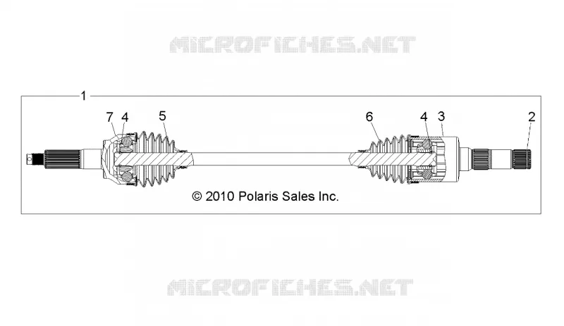 SYSTÈME DE TRANSMISSION ARRIERE HALF SHAFT, RH