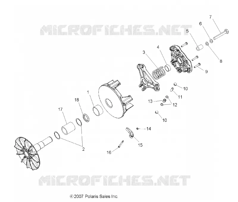 SYSTÈME DE TRANSMISSION, PRIMARY CLUTCH