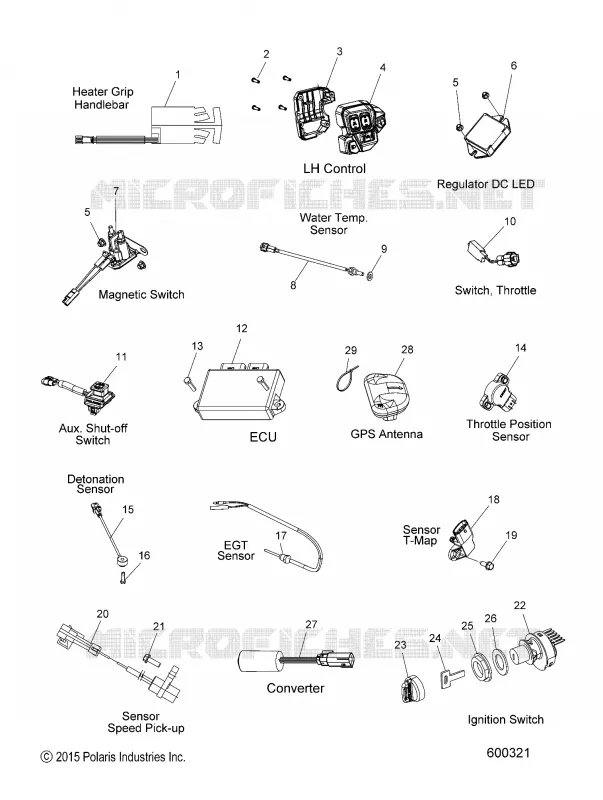 BOUTONS, CAPTEURS AND COMPONENTS