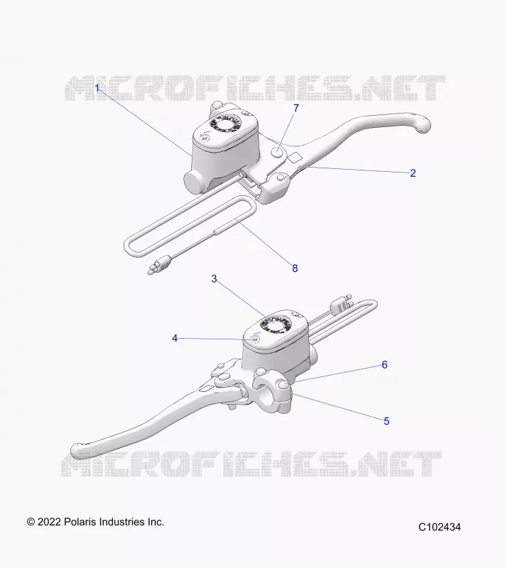 FREIN AVANT BRAKE LEVER AND MASTER CYLINDER