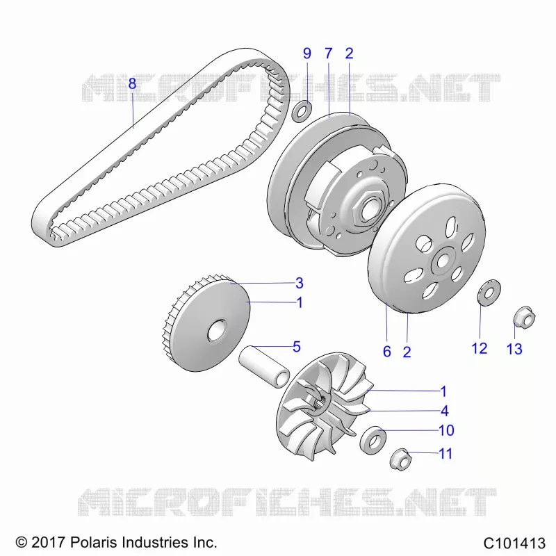 SYSTEME DE TRANSMISSION, PRIMARY CLUTCH