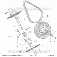 SYSTEME DE TRANSMISSION, SECONDARY CLUTCH