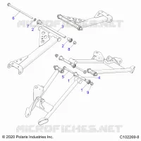 SUSPENSION ARRIERE CONTROL ARM, MOUNTING