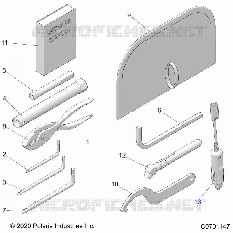 REFERENCE, MANUEL DU PROPRIETAIRE AND TOOL KIT