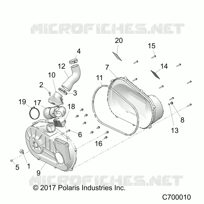 DRIVE TRAIN, COUVERCLE D'EMBRAYAGE AND DUCTING