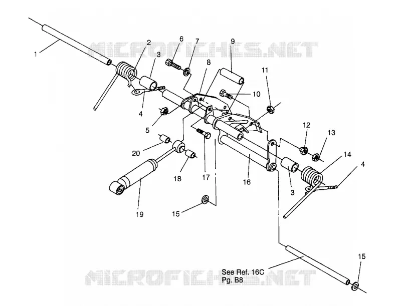 BRAS DE SUSPENSION ARRIERE WIDETRAK GT 0952061 AND  EUROPEAN WIDETRAK GT E952 (4928962896B010)