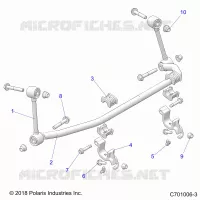 SUSPENSION, FRONT BARRE STABILISATRICE- Z22NAK99AK/AR/BK/BR/NAV99AK/AR/BK/BR (C701006-3)
