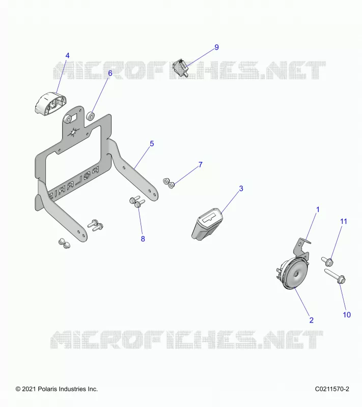 ELECTRICITE, HORN AND LICENSE PLATE LIGHT