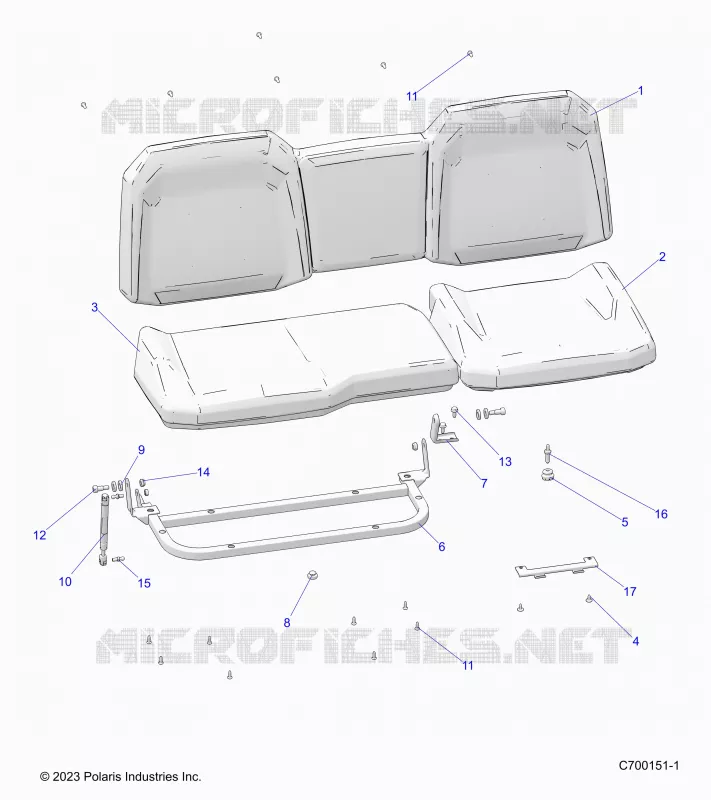 SIEGE ASM. REAR