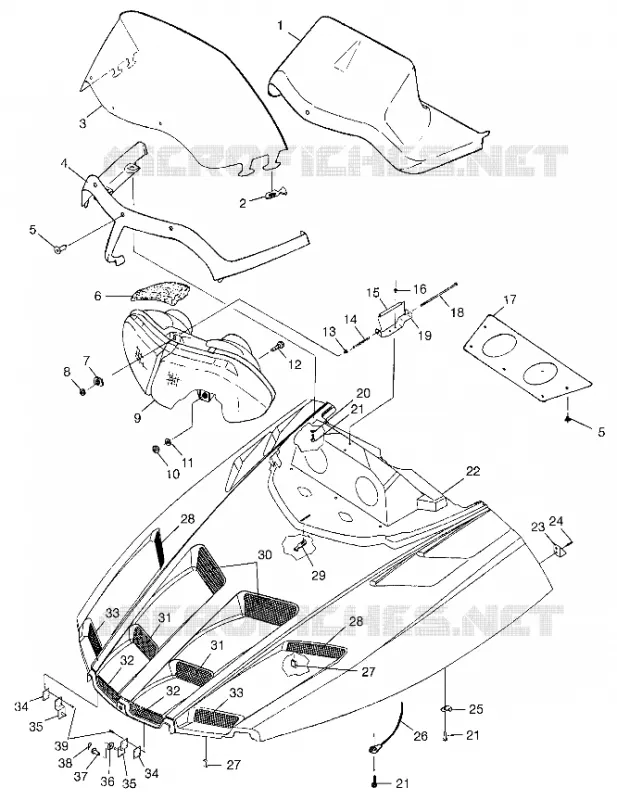 CAPOT 600 XCR 0985677 (4943164316A011)