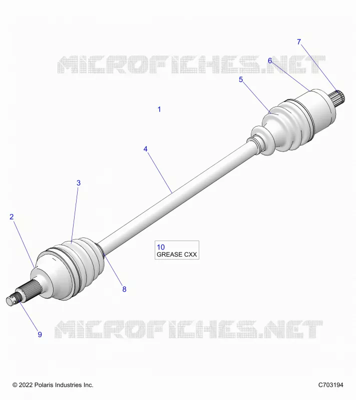 SYSTÃˆME DE TRANSMISSION, FRONT HALF SHAFT