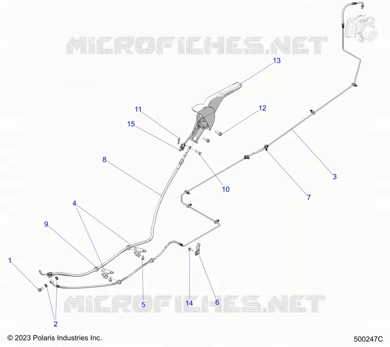 FREIN ARRIERE BRAKE LINE AND PARK BRAKE