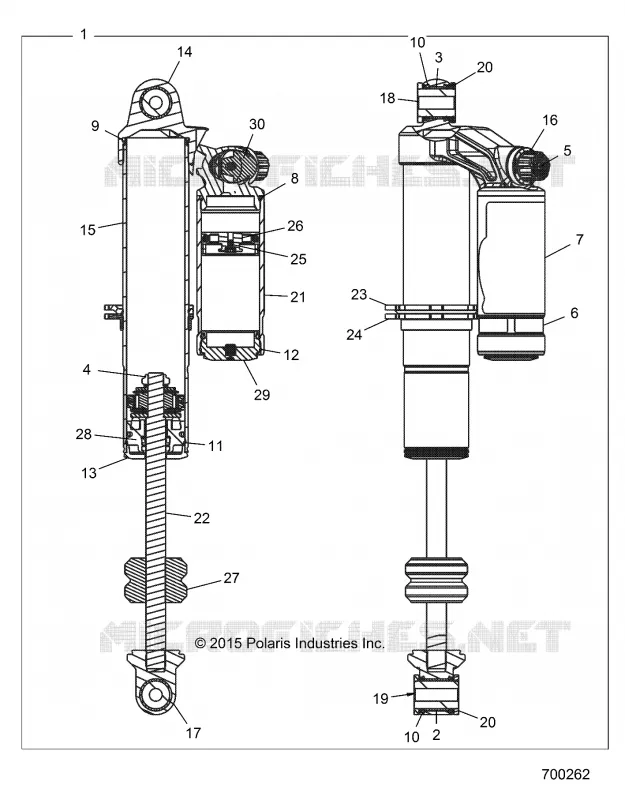 SUSPENSION AVANT SHOCK INTERNALS