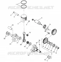 PISTON ET VILEBREQUIN XPLORER 400L W969140 (4935983598C012)