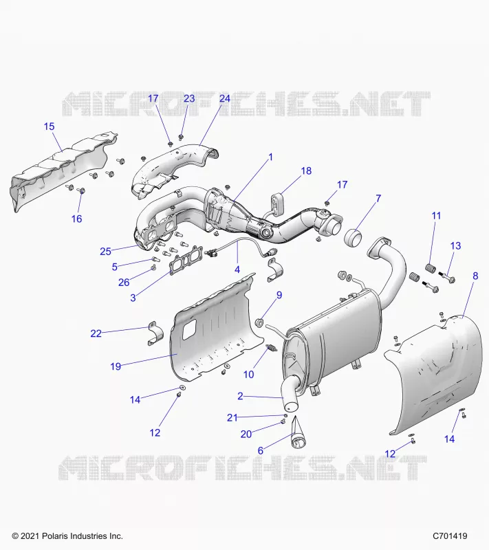 ENGINE, ECHAPPEMENT -2RSY99A9/AC/AM/AS/B9/BC/BM/BS/1A9/AC/AM/AS/B9/BC/BM/BS (C701419 R2)