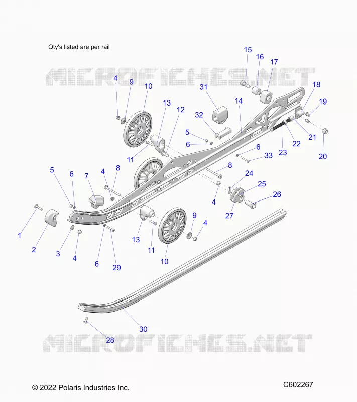 SUSPENSION, RAIL BEAM LH/RH