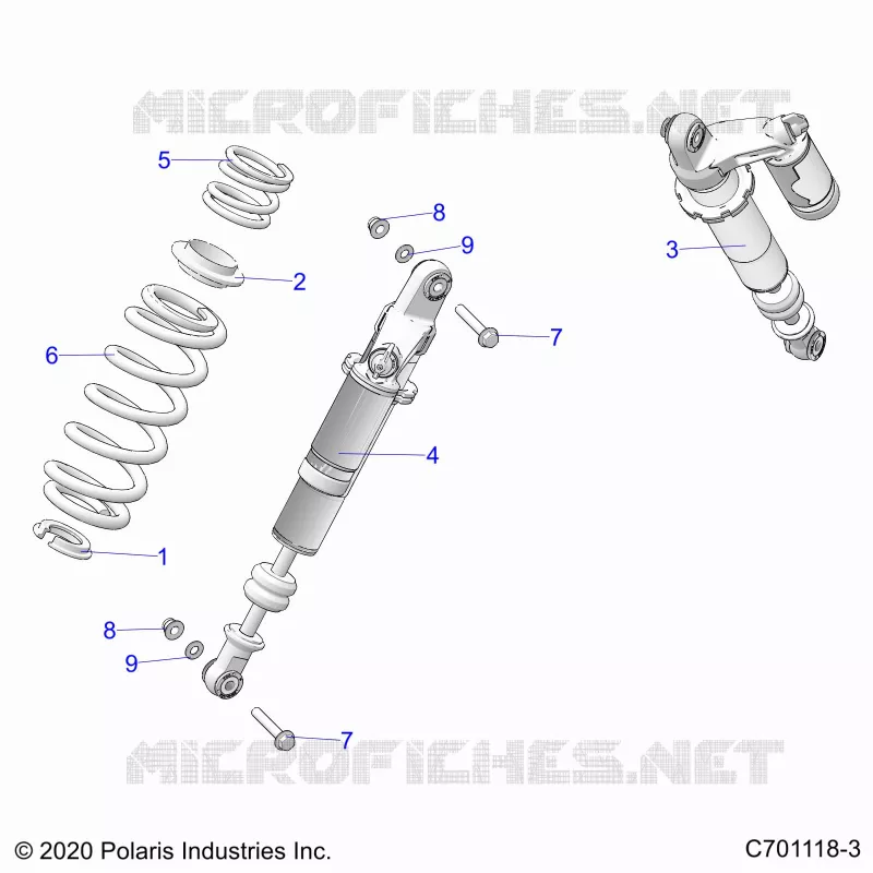 SUSPENSION, REAR SUPPORT AMORTISSEUR 
