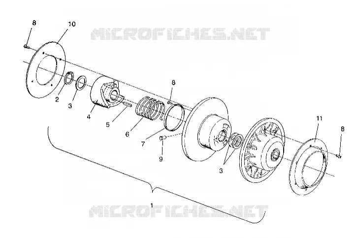 EMBRAYAGE DE TRANSMISSION ASSEMBLY CLASSIC / 0930864 AND  CLASSIC TOURING / 0930865 (4922952295030A)