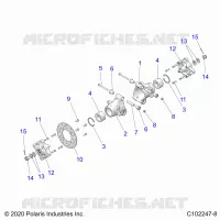 SUSPENSION ARRIERE HUBS, CARRIER AND BRAKE DISC
