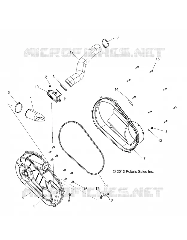 SYSTÈME DE TRANSMISSION, COUVERCLE D'EMBRAYAGE AND DUCTING