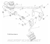 BRAKES, PEDAL AND MAITRE CYLINDRE MOUNTING