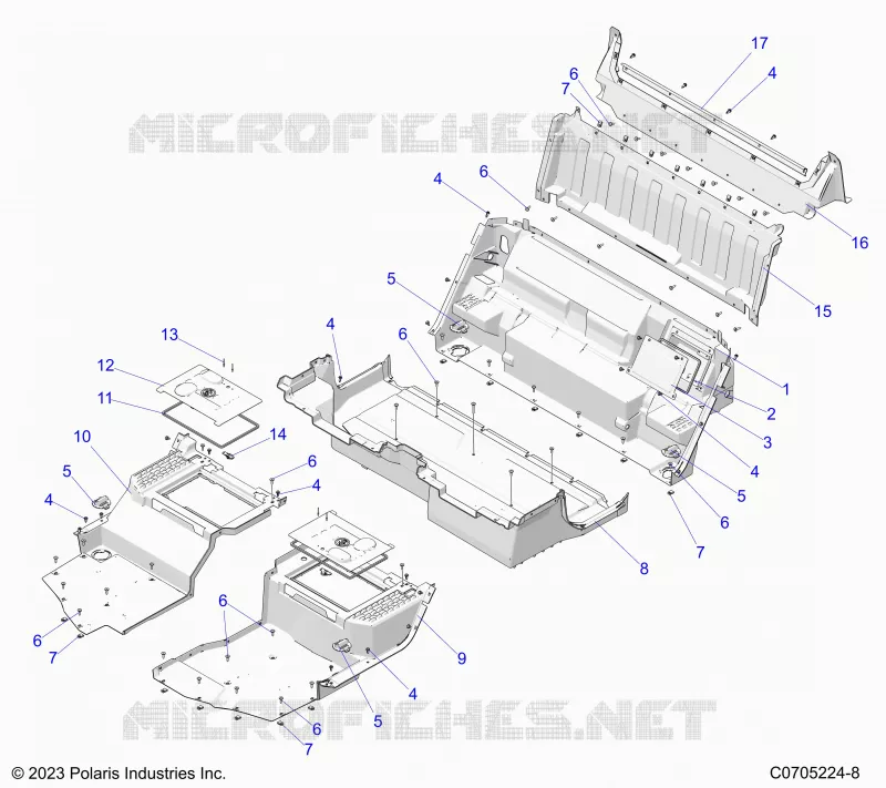 PLANCHER, REAR CLOSEOFFS